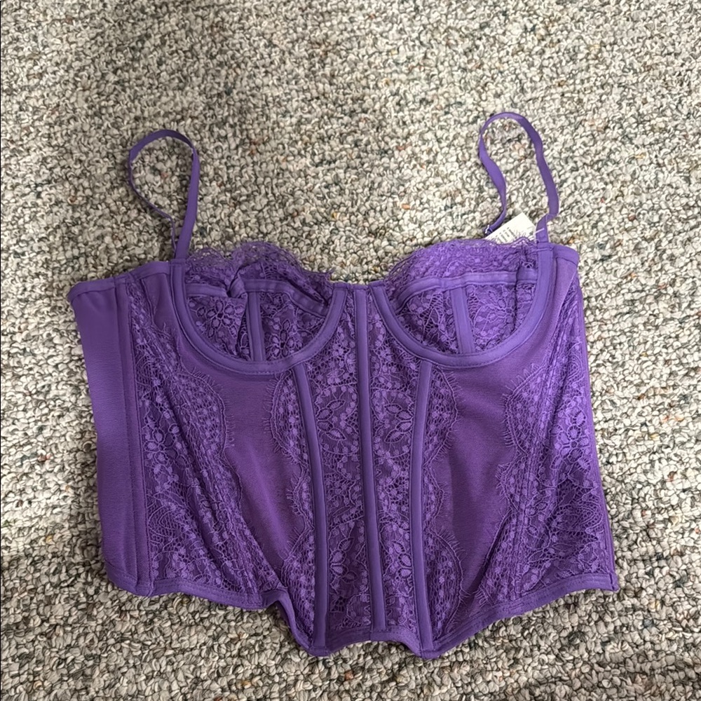 Urban Outfitters Purple Lace Balconette Bra